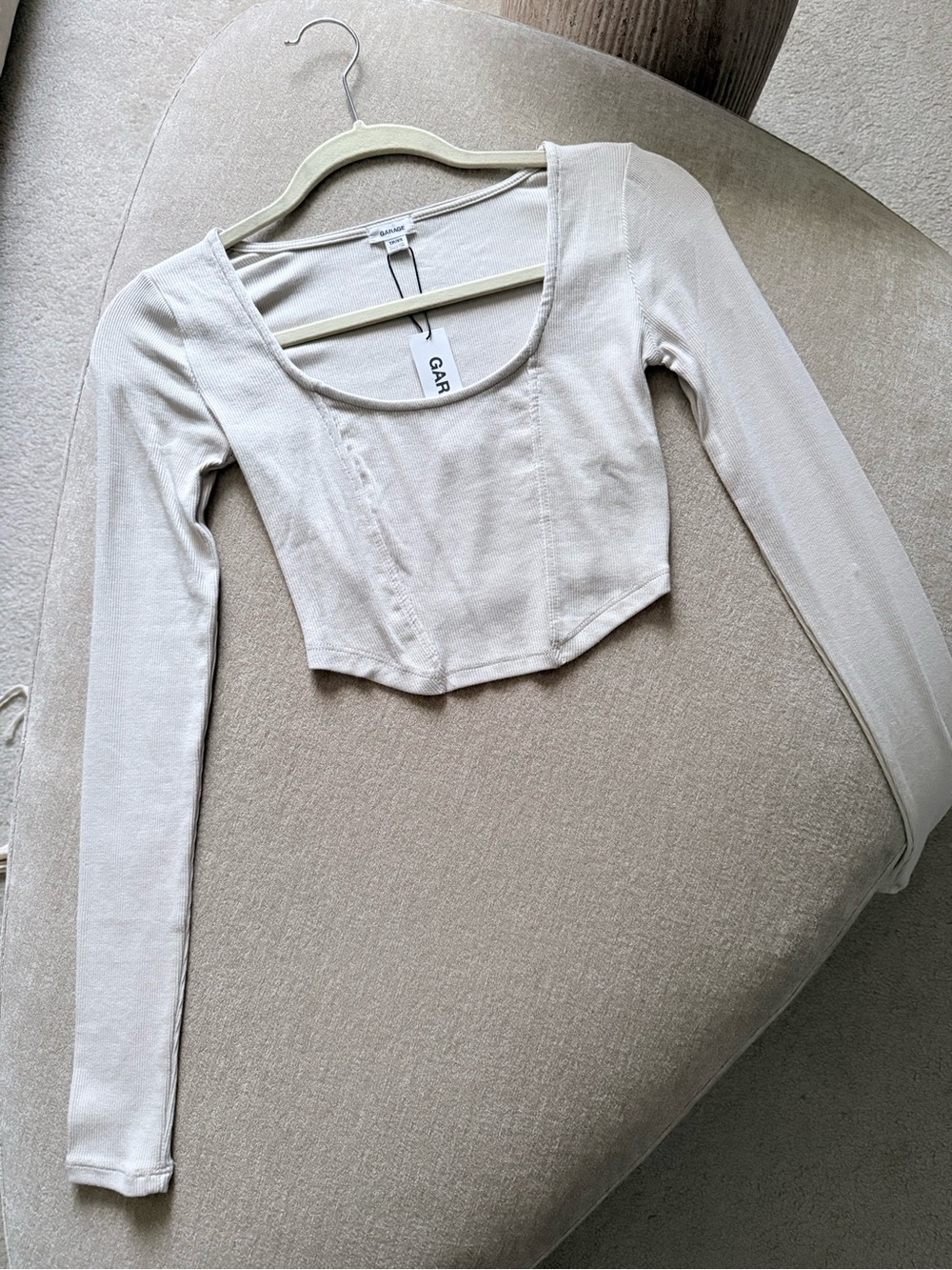 Garage Ribbed Corset Long Sleeve - New - Picture 2 of 4